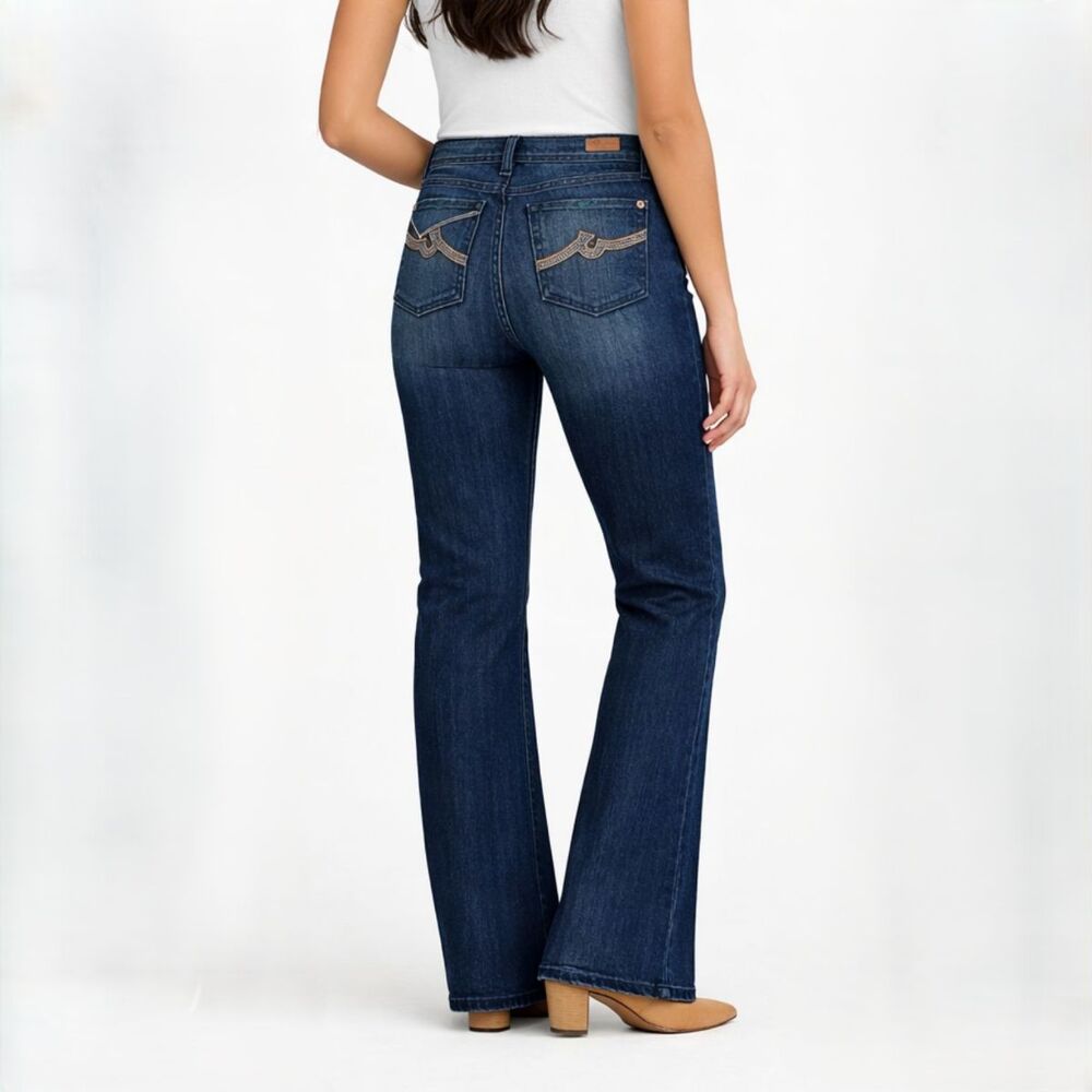 Plastic by Gly Bootcut Jeans Womens 13 Denim Embellished Vintage Y2K USA